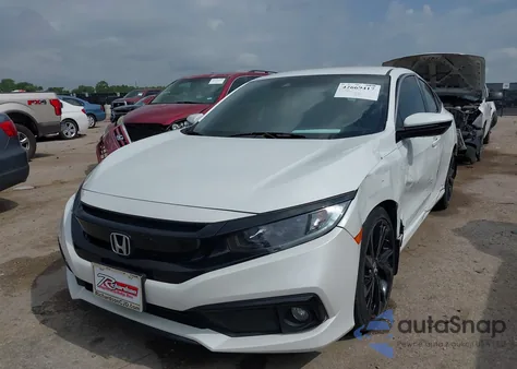 2020 Honda Civic Sport из США, поврежденный, VIN 19XFC2F89LE007535